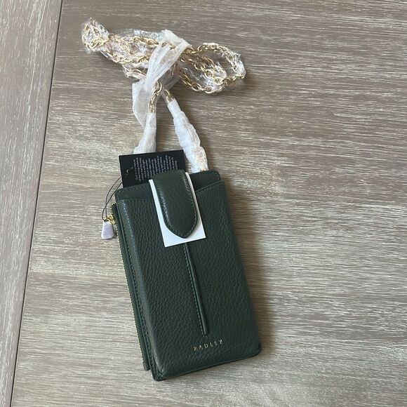 Bradley London Hillgate Phone‎ Zip Top Crossbody Dark green NWT in package - Picture 6 of 7